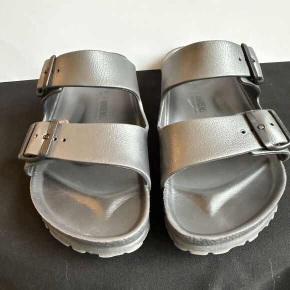Birkenstock Arizona Essentials EVA Metallic Anthracite Grey 41 ( Men US 8-8.5 ) - Picture 2 of 8